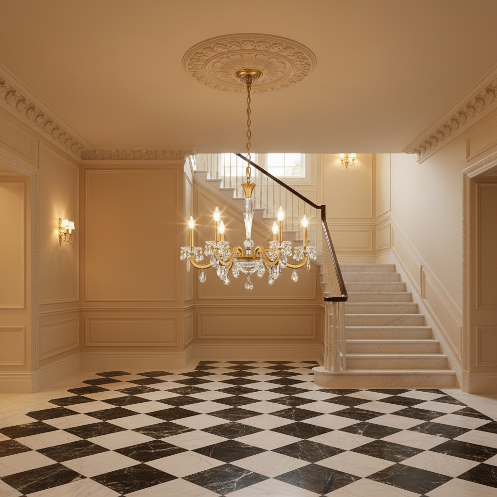 Riviko San Marco 6-light chandelier 24" - grand American estate foyer