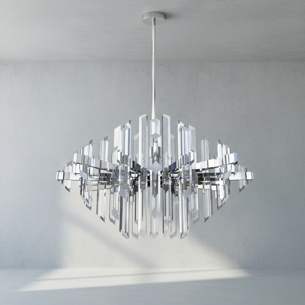 Riviko Prism Radiance 1-Light LED Chandelier - Background Shot
