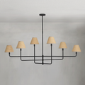 Riviko Veridian Rattan 6-Light Chandelier - Background Shot