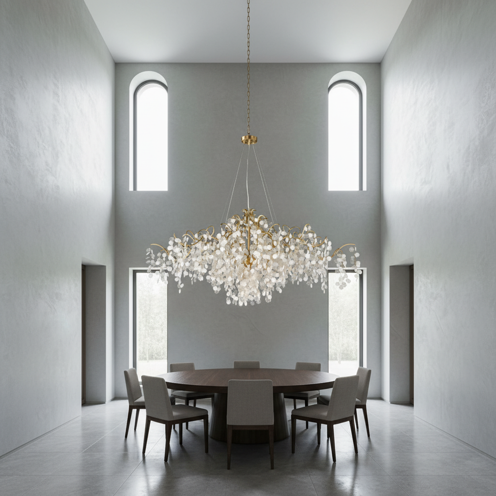 Riviko Verdant Bloom Oval Chandelier - Background Shot