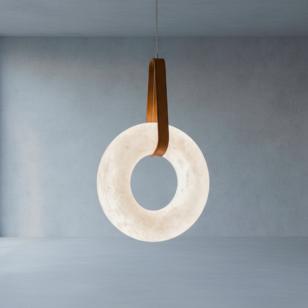 Riviko Alabaster Aura Round Pendant Chandelier - Background Shot