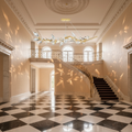 Riviko Addison 63.5“ Linear Crystal Chandelier - grand American estate foyer