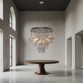 Riviko Bloom Petal Glass Foyer Chandelier - Background Shot