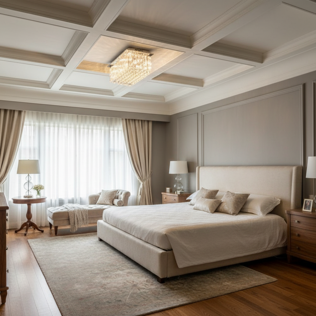 Riviko Modern&Luxury Extra Flush Mount Rectangle Crystal Chandelier 框选删除 - luxurious American master suite