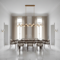 Riviko Modern Luxury Long Chandelier for Loft and Villa Spaces - Studio Shot