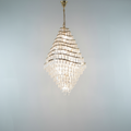 Riviko New Luxury Wavy Multi-tiered Crystal Chandelier for Living Room - Studio Shot
