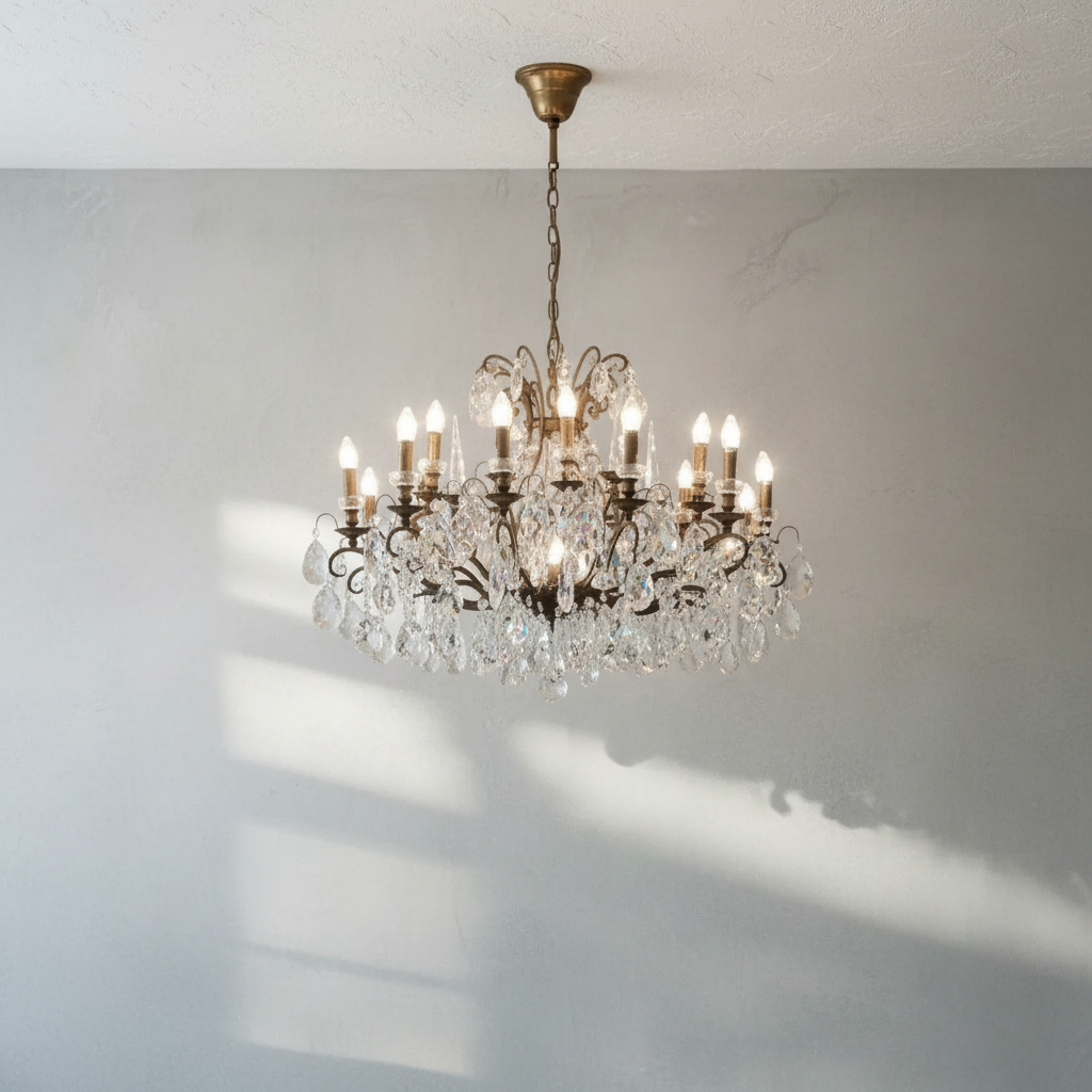 Riviko Obsidian Bloom Round Chandelier - Background Shot