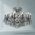 Riviko Obsidian Bloom Round Chandelier - Background Shot