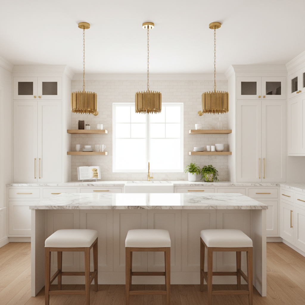 Riviko Aura Grandeur Round Pendant Chandelier - high-end American kitchen
