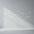 Riviko Quartz Radiance 20-Light Rectangle Chandelier - Background Shot