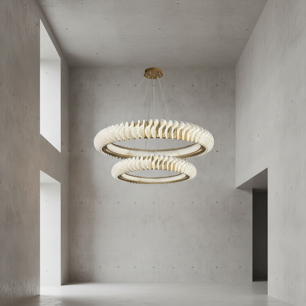 Riviko Grand Luminous Ring Chandelier - Background Shot