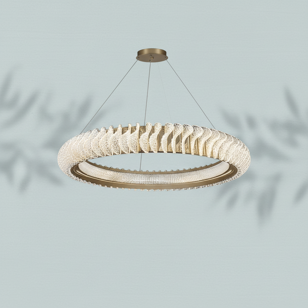 Riviko Grand Luminous Ring Chandelier - Background Shot