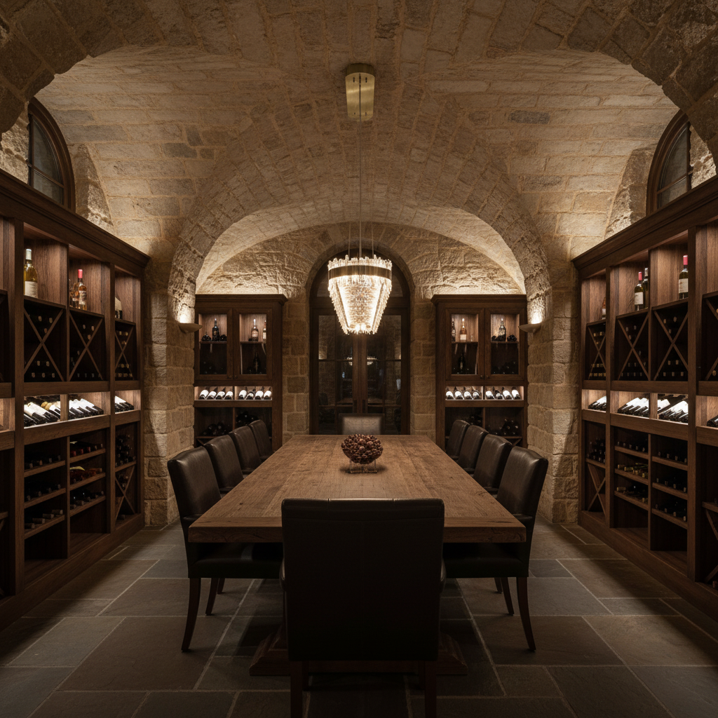 Riviko LG Modern Quartz Crystal Oval Chandelier - elegant American wine cellar dining room
