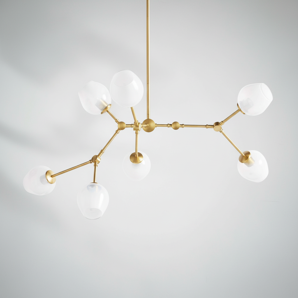 Riviko Aura Grandeur Brass Chandelier 52'' - Background Shot