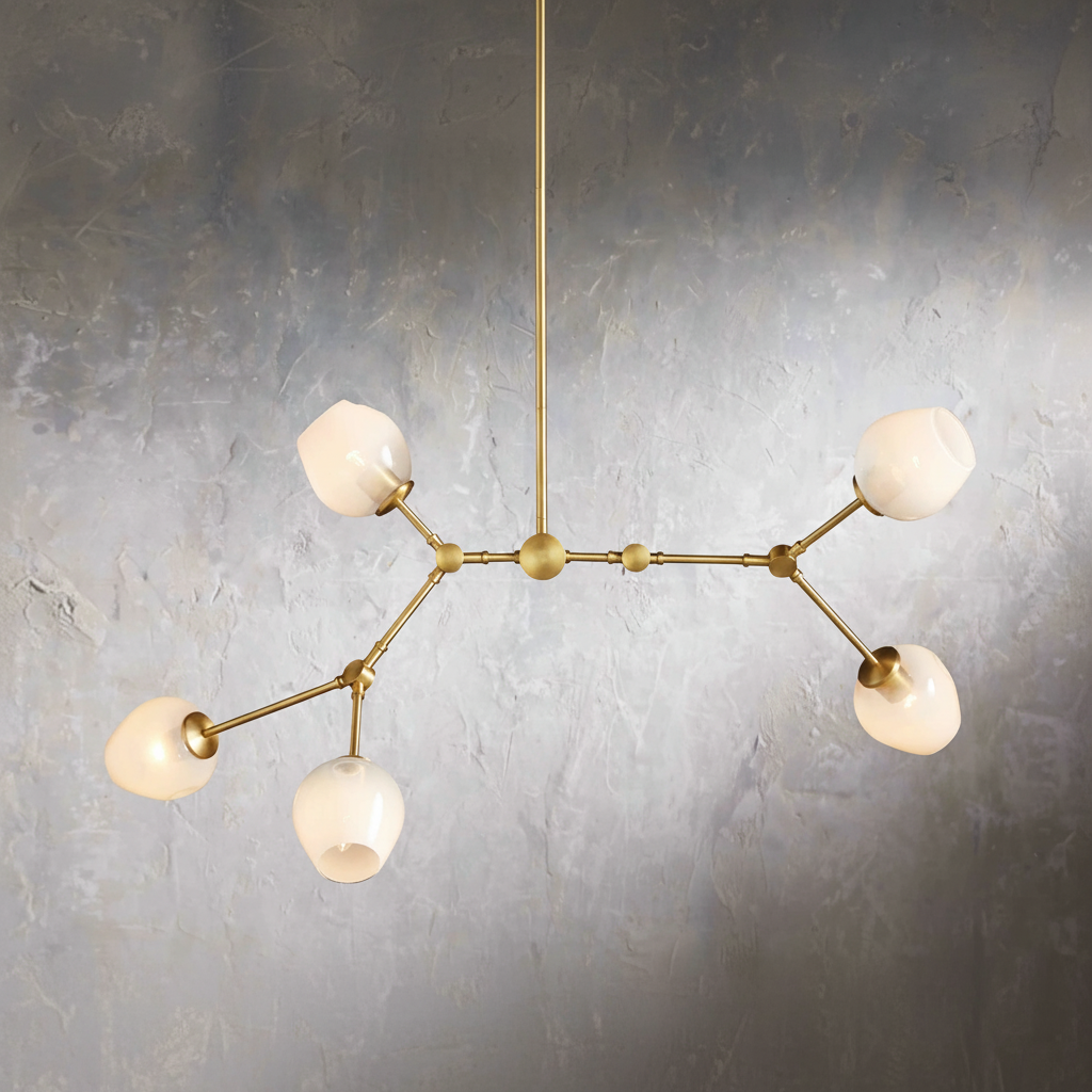 Riviko Aura Grandeur Brass Chandelier 52'' - Background Shot