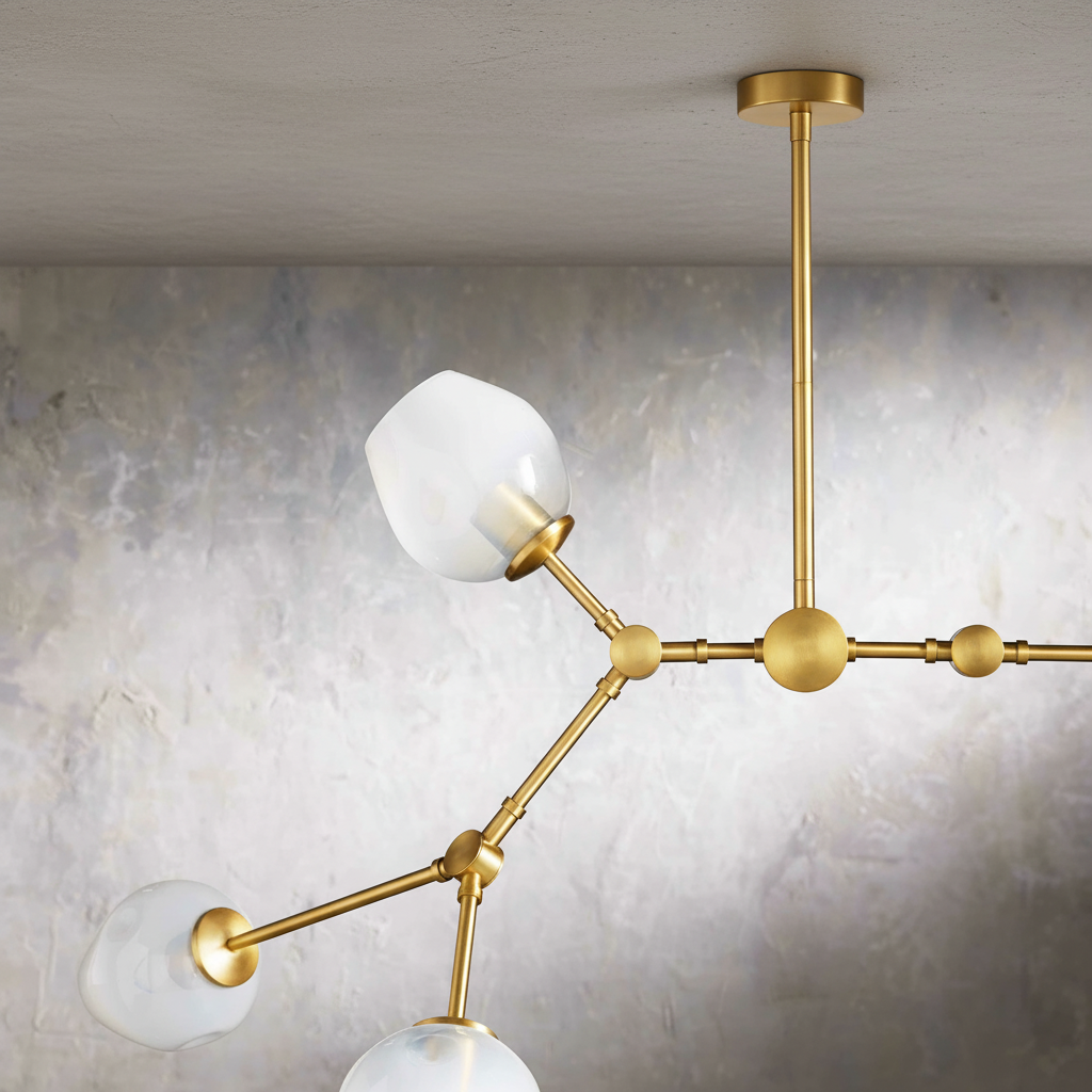 Riviko Aura Grandeur Brass Chandelier 52'' - Background Shot