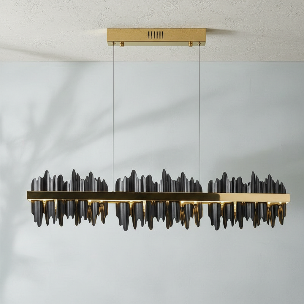 Riviko Sleek Horizon Linear Chandelier - Background Shot