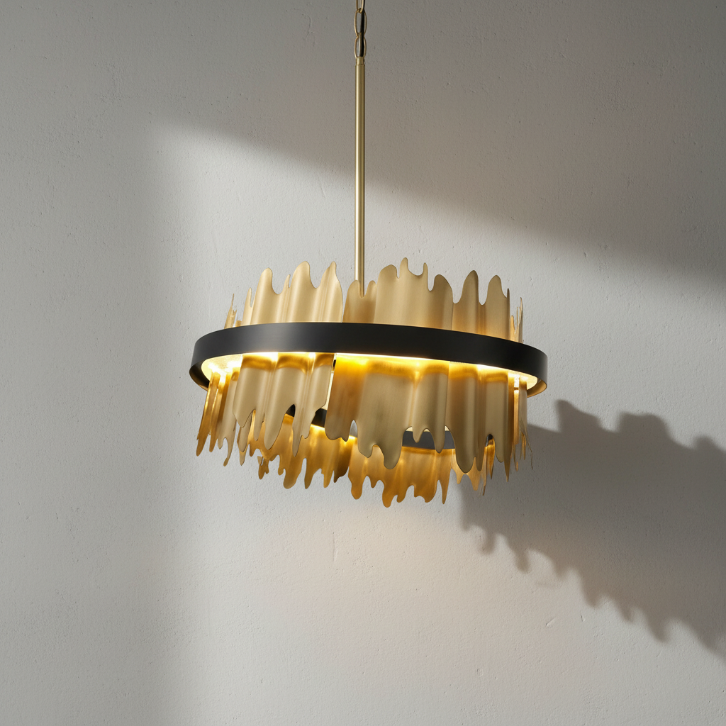 Riviko Radiant Halo Round Chandelier - Background Shot