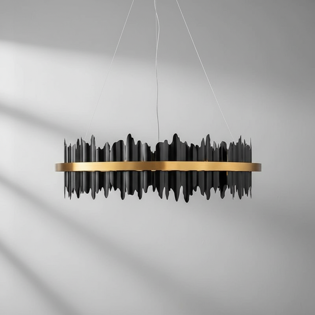 Riviko Radiant Halo Round Chandelier - Background Shot