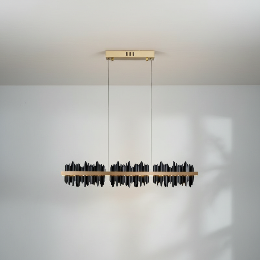 Riviko Sleek Horizon Linear Chandelier - Background Shot