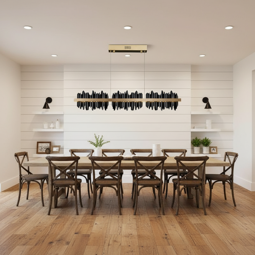 Riviko Modern Dining Chandelier - modern American farmhouse dining room