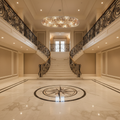 Riviko LG Aleya Crystal Ring Chandelier - grand American foyer with two-story ceiling