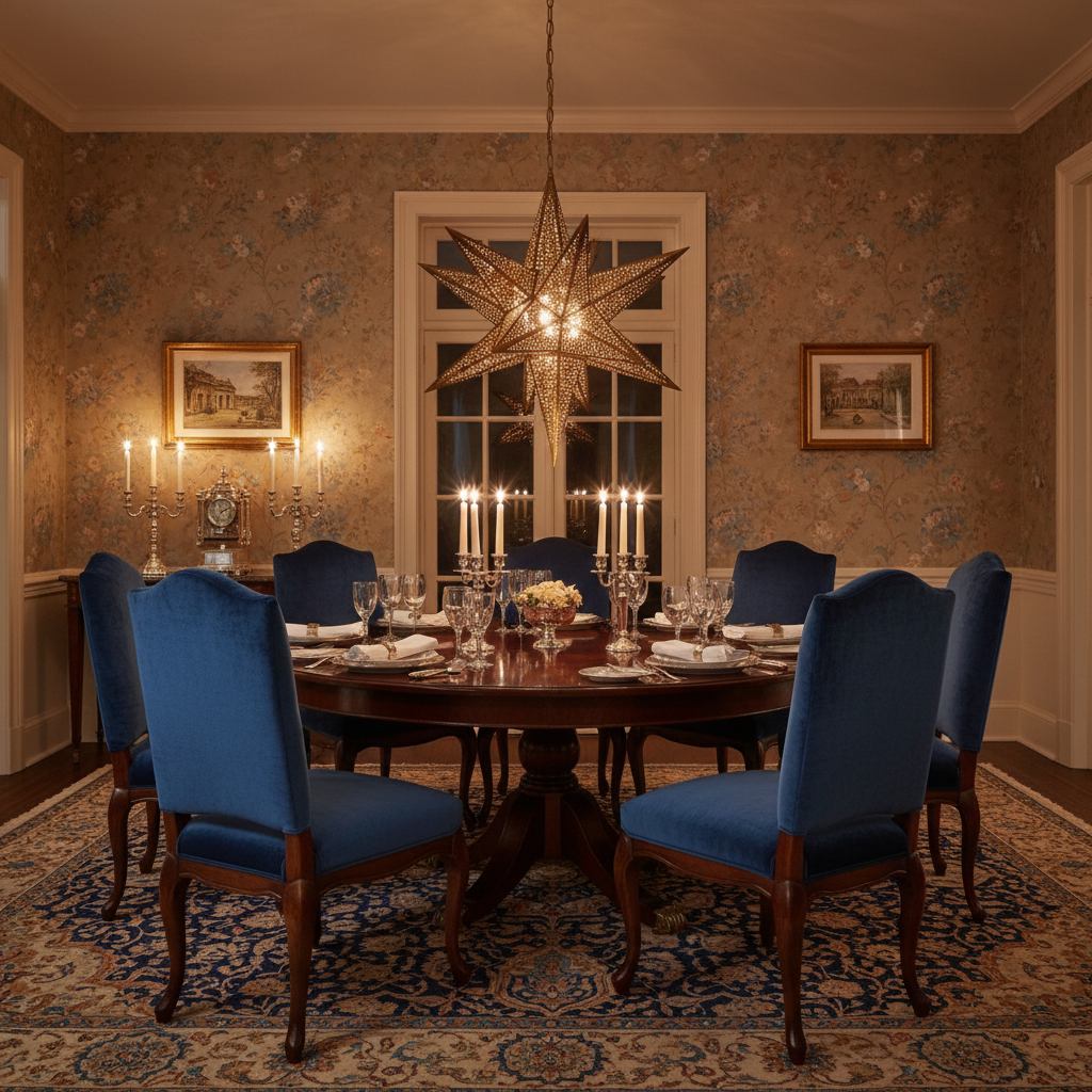 Riviko Celestial Bloom 16-Light Chandelier - formal American dining room