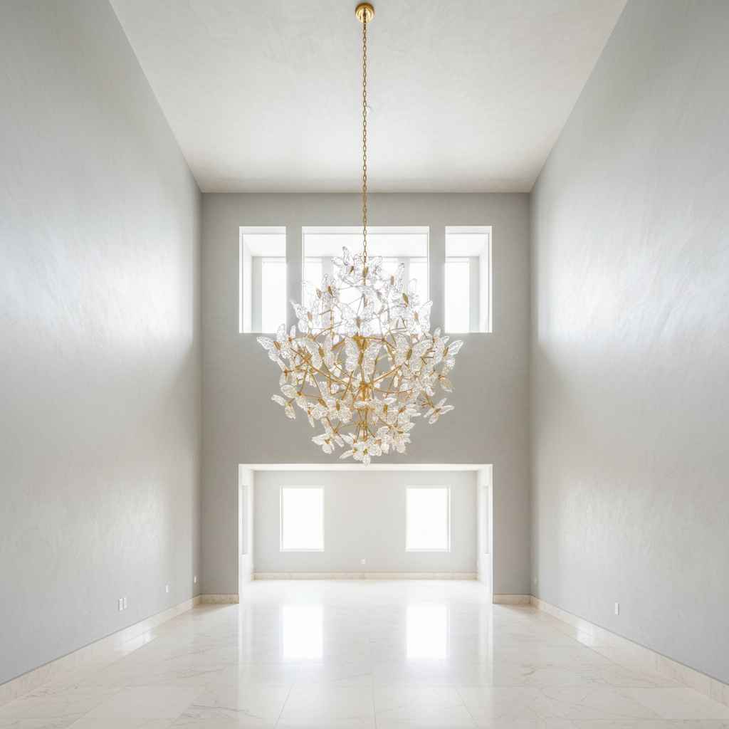 Riviko Radiant Flutter 8-Light Butterfly Chandelier - Background Shot