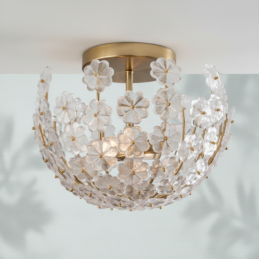 Riviko Sculpted Radiance 2-Light Pendant Chandelier - Background Shot