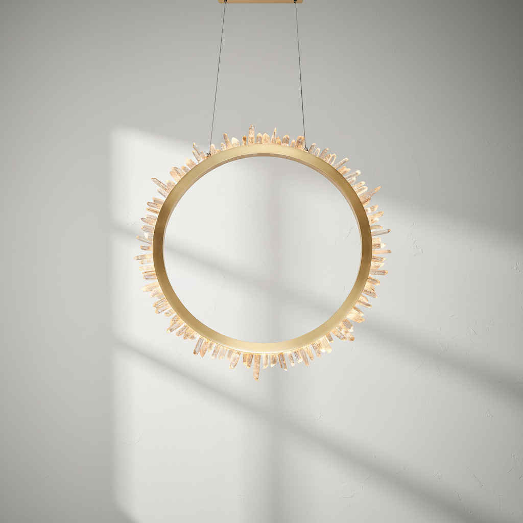 Riviko LG Rock Crystal Ring Chandelier - Studio Shot
