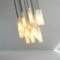 Riviko Veridian Alabaster Cylindrical Chandelier - Background Shot