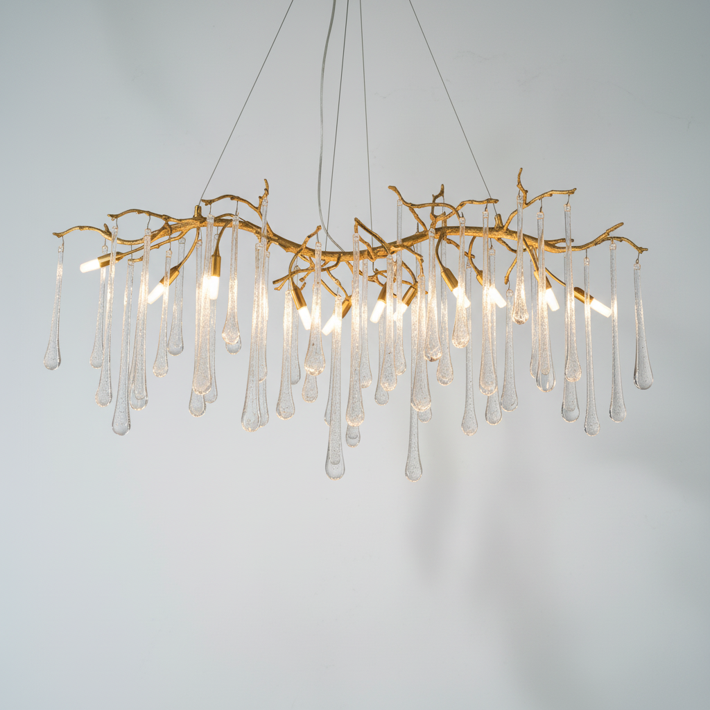 Riviko Veridian Cascade Branch Chandelier - Background Shot