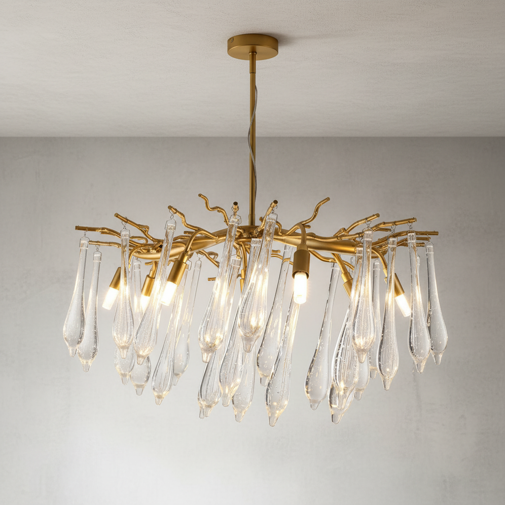 Riviko Veridian Cascade Branch Chandelier - Background Shot