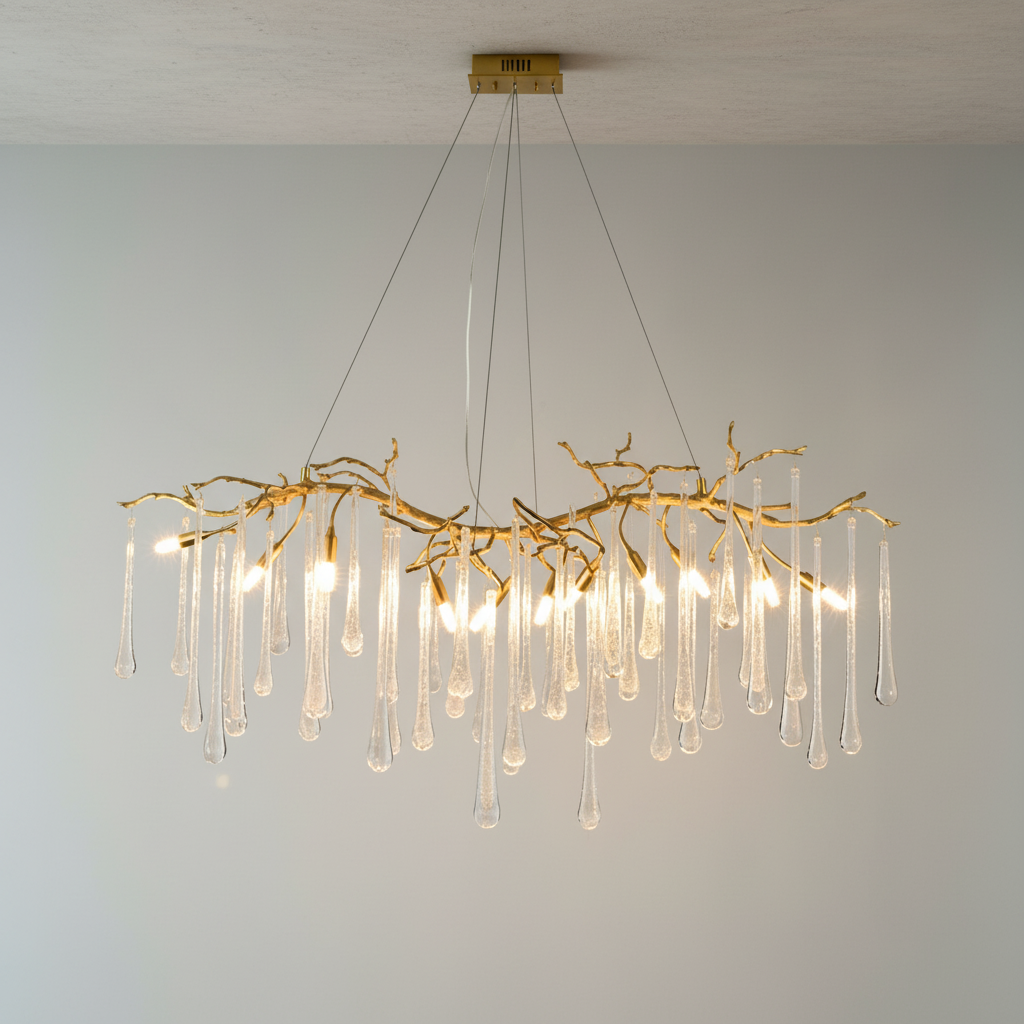 Riviko Veridian Cascade Branch Chandelier - Background Shot