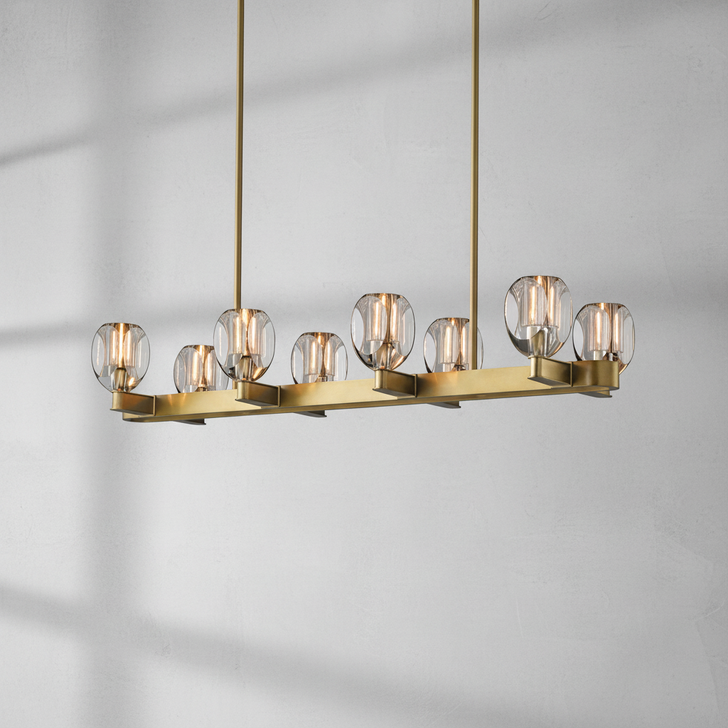 Riviko Radiant Linear 8-Light Chandelier - Background Shot