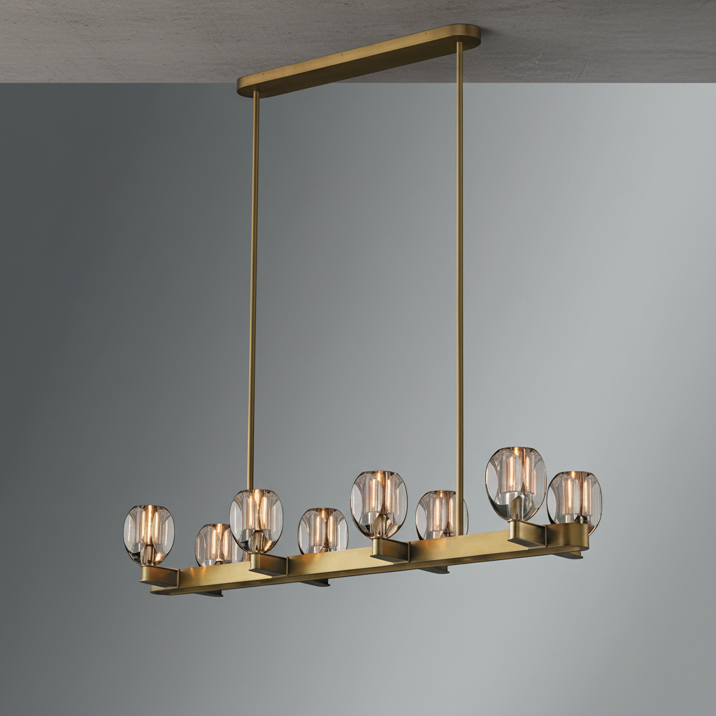 Riviko Radiant Linear 8-Light Chandelier - Background Shot