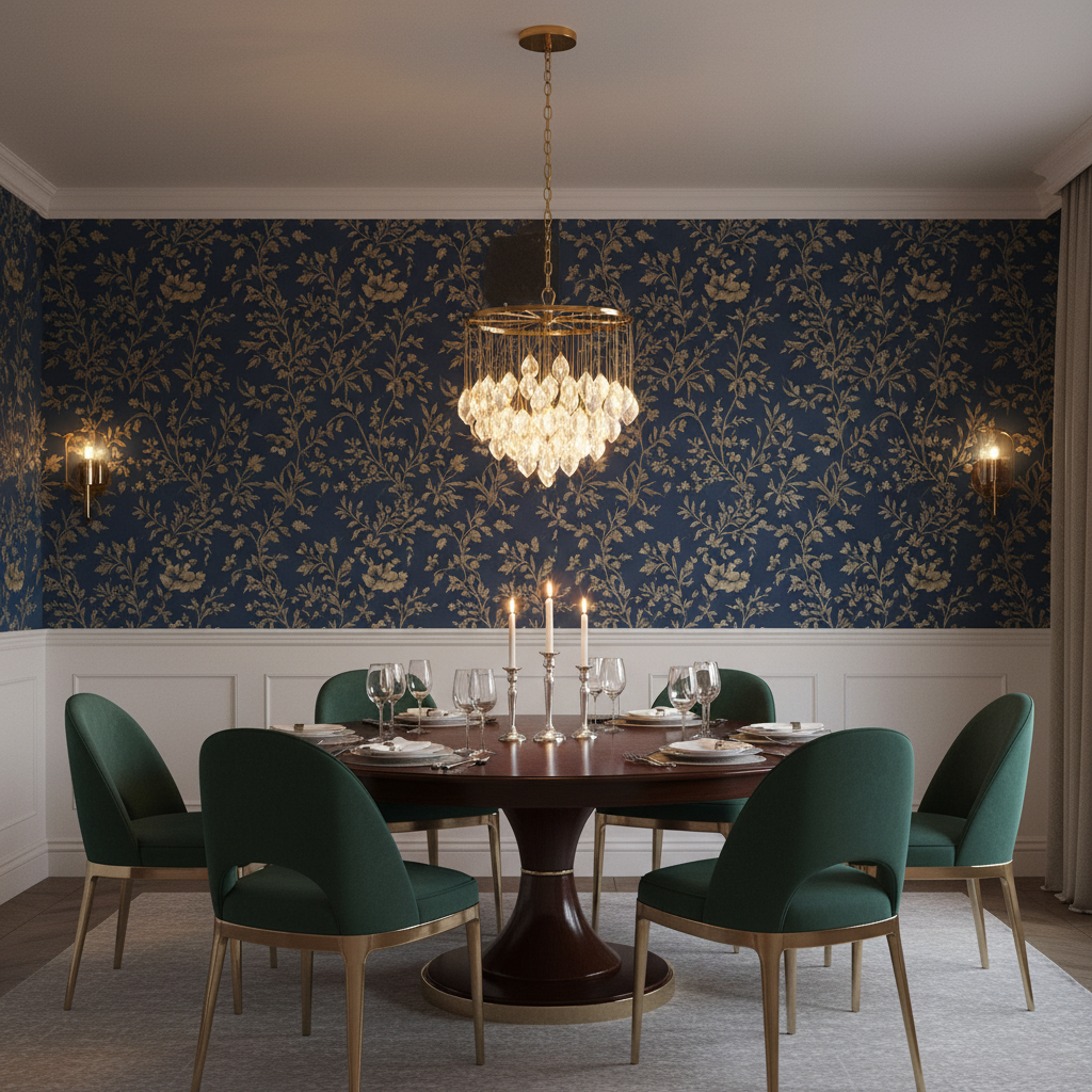 Riviko Porcelain Bloom Cascading Pendant Chandelier - formal American dining room