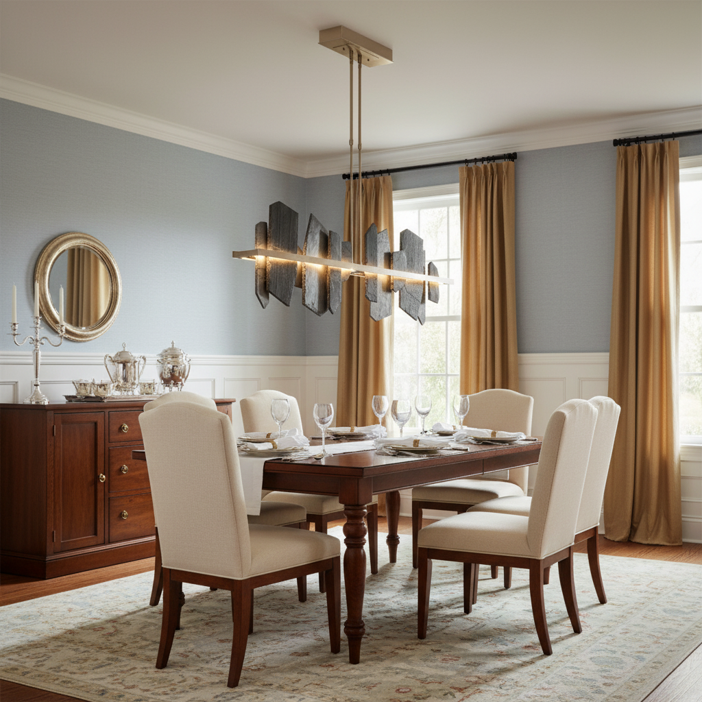 Riviko Aetheria Grand Linear Chandelier - American transitional dining room