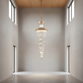 Riviko Grand Spiral Crystal Chandelier - Background Shot