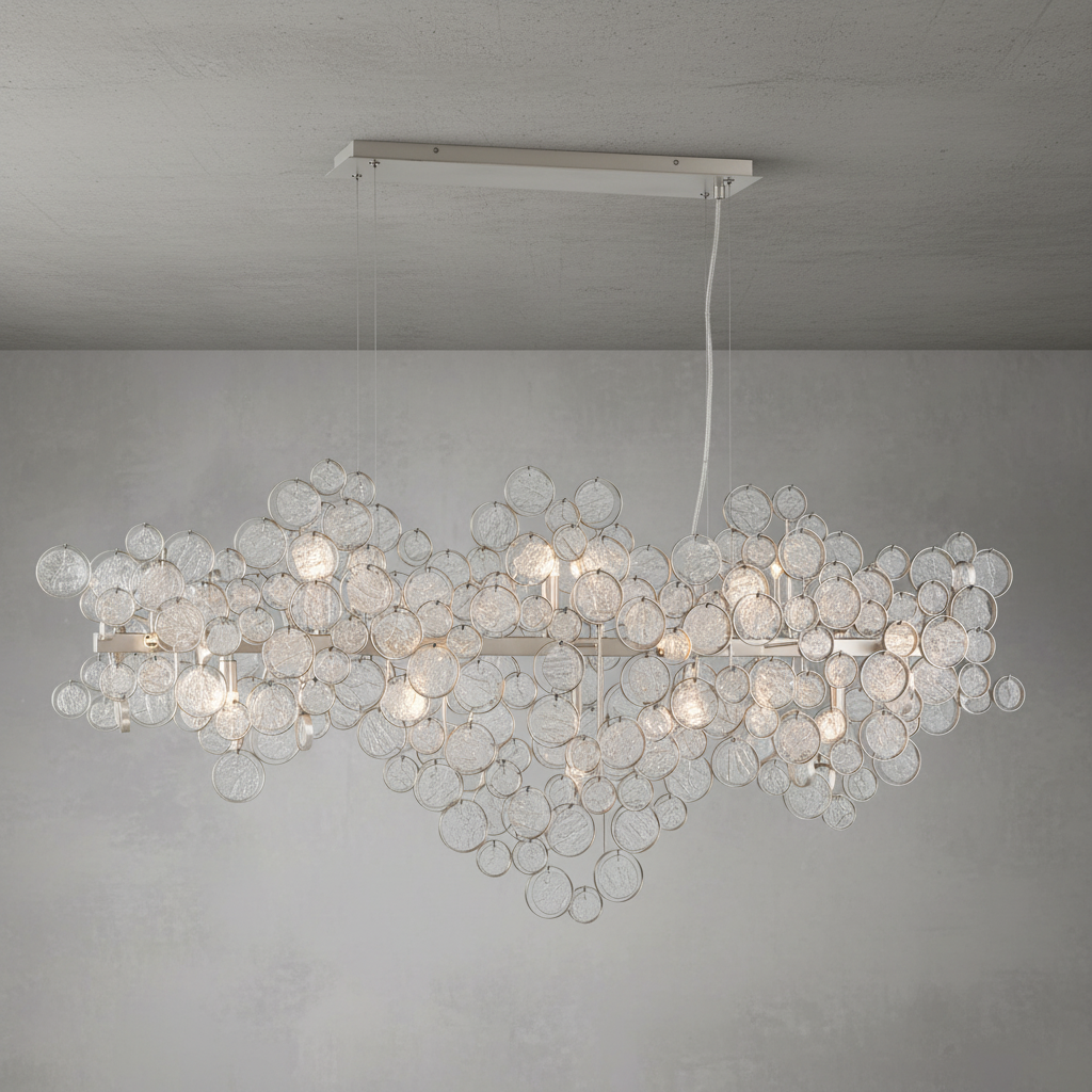 Riviko Radiant Bloom Linear Chandelier - Background Shot