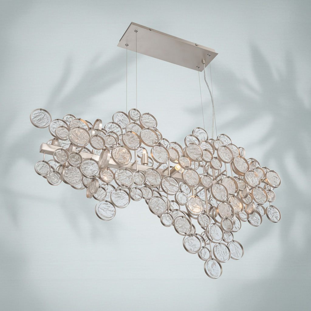 Riviko Radiant Bloom Linear Chandelier - Background Shot