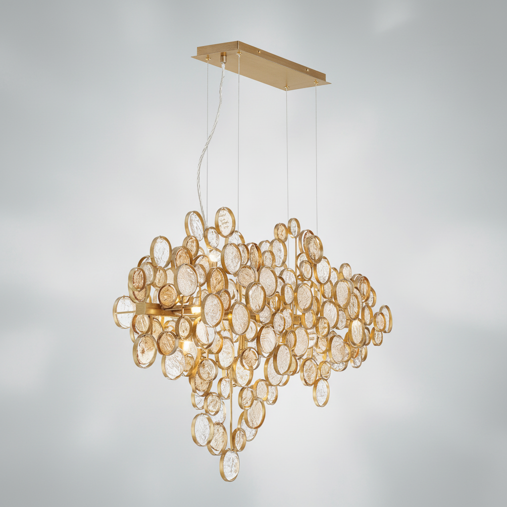 Riviko Radiant Bloom Linear Chandelier - Background Shot