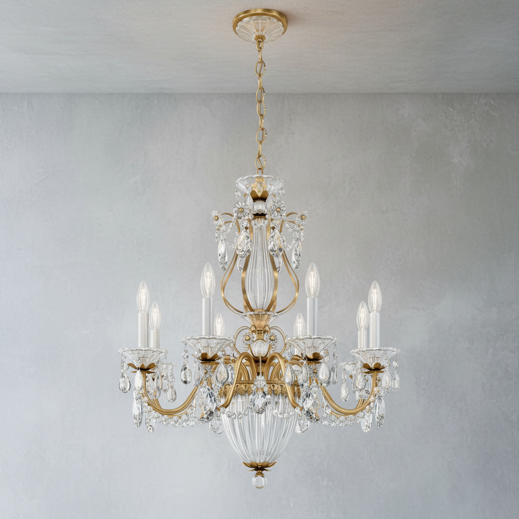 Riviko Heritage Bloom 11-Light Chandelier - Background Shot