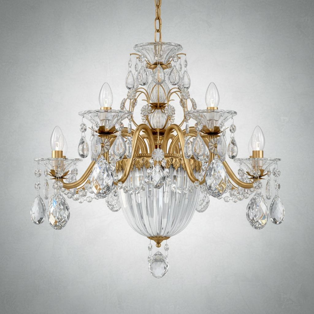 Riviko Heritage Bloom 11-Light Chandelier - Background Shot