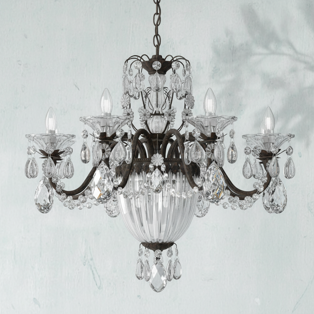 Riviko Heritage Bloom 11-Light Chandelier - Background Shot