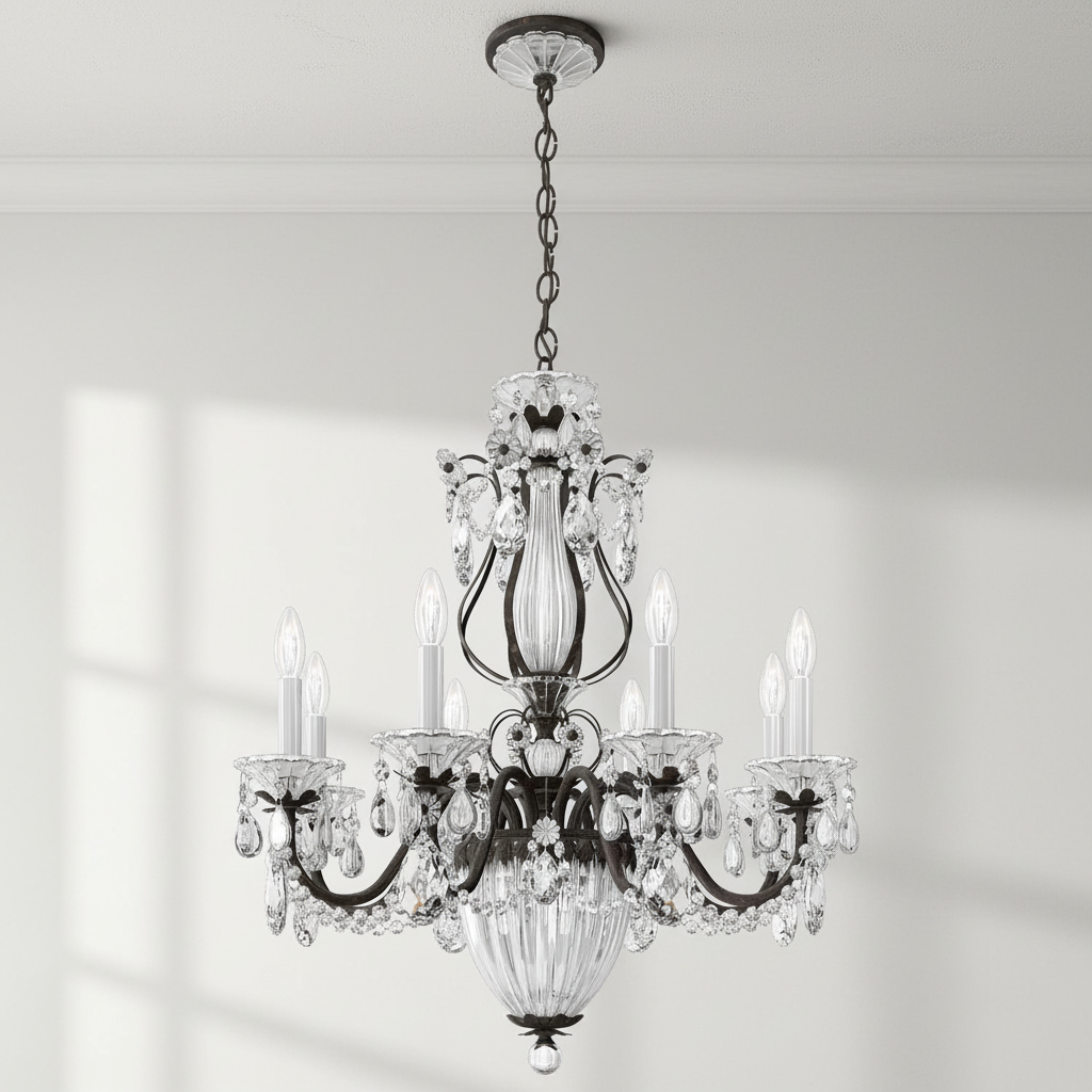 Riviko Heritage Bloom 11-Light Chandelier - Background Shot