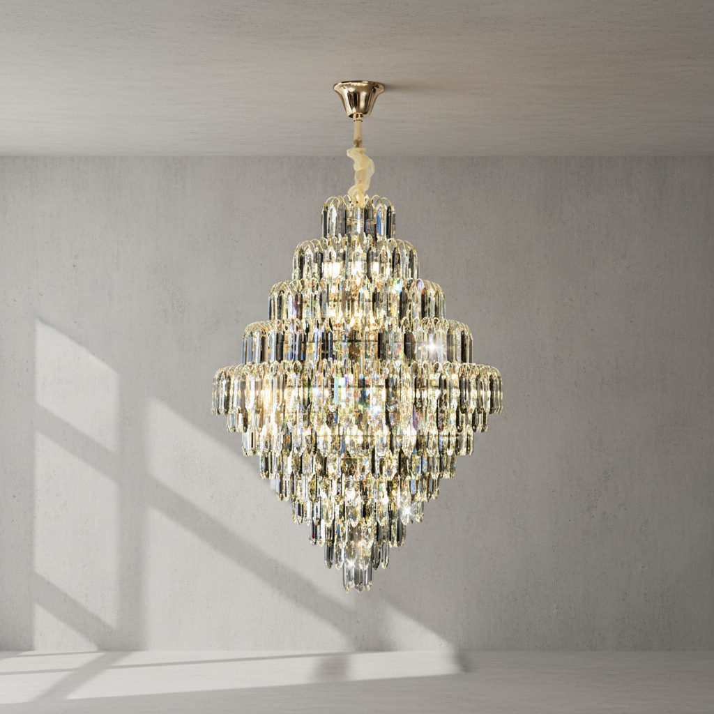 Riviko Grand Radiance K9 Crystal Chandelier - Background Shot