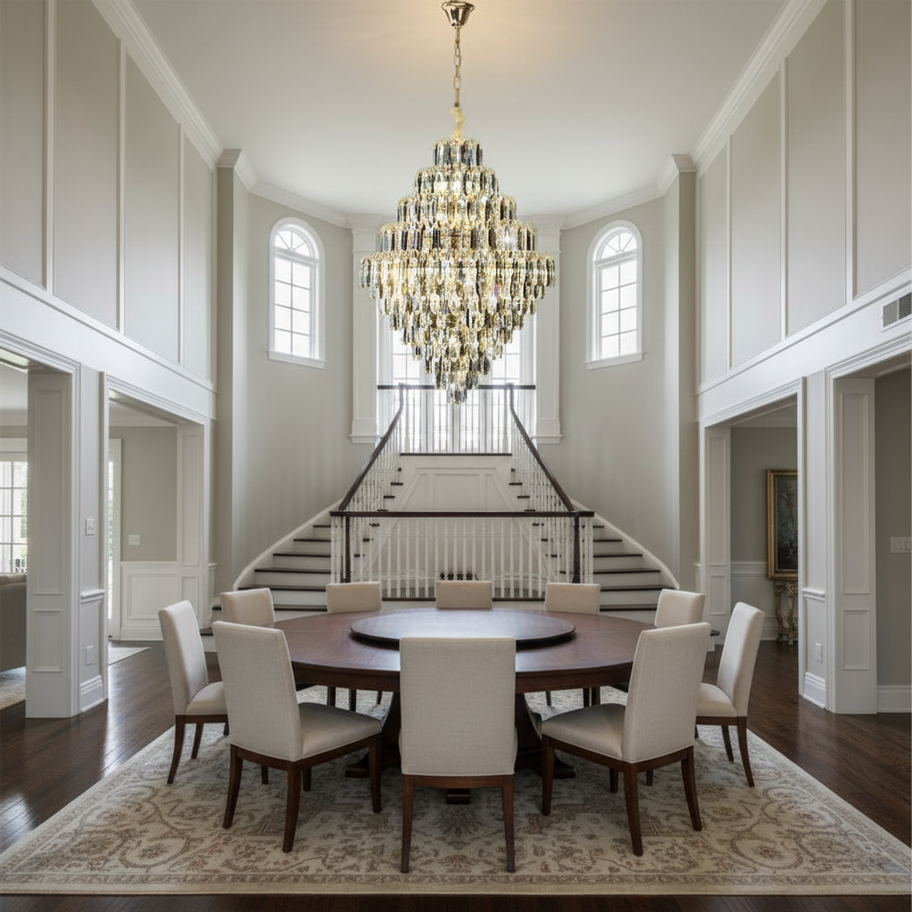 Riviko Grand Radiance K9 Crystal Chandelier - Background Shot