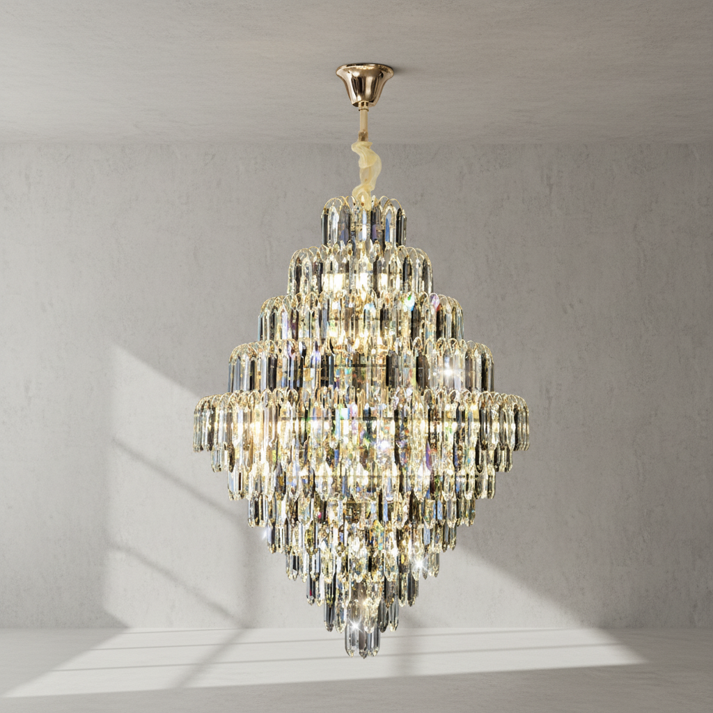 Riviko Grand Radiance K9 Crystal Chandelier - Background Shot