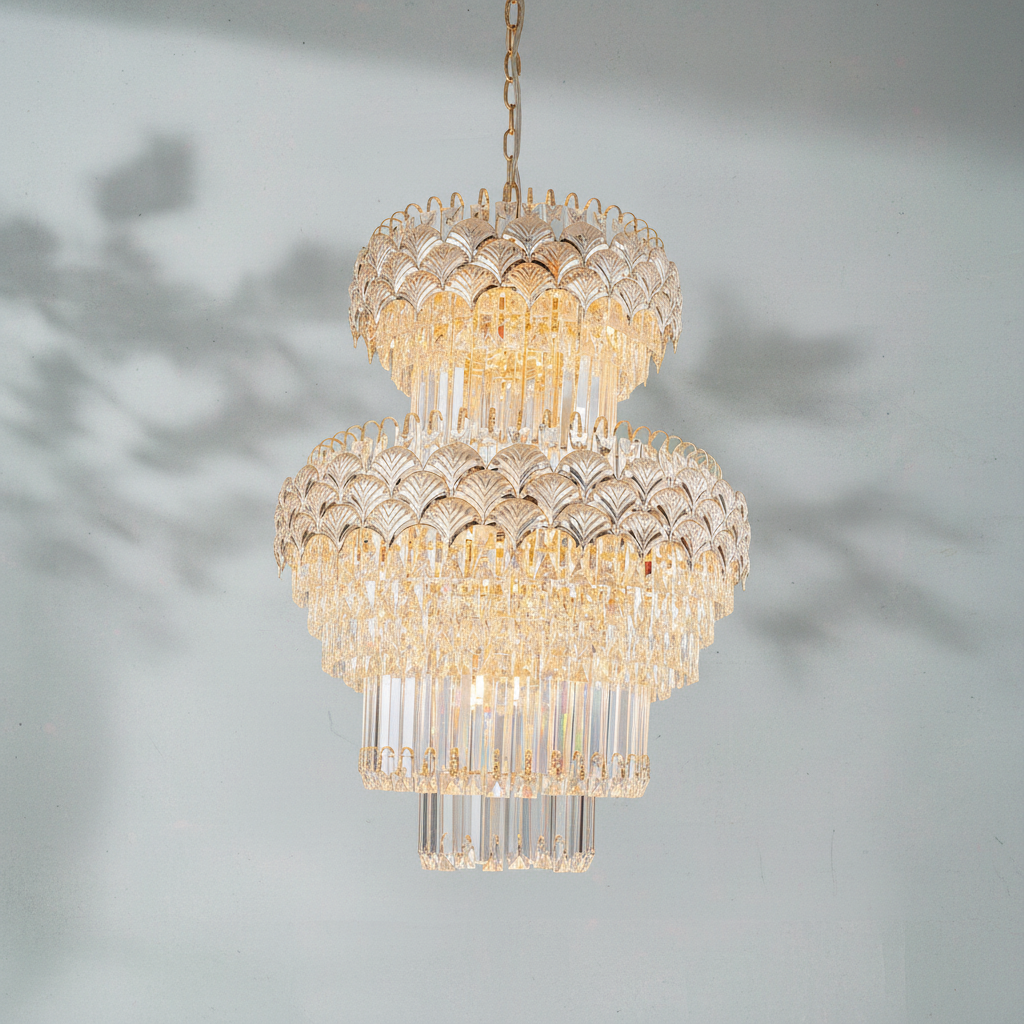 Riviko Majestic Empire Multi-Tier Crystal Chandelier - Background Shot